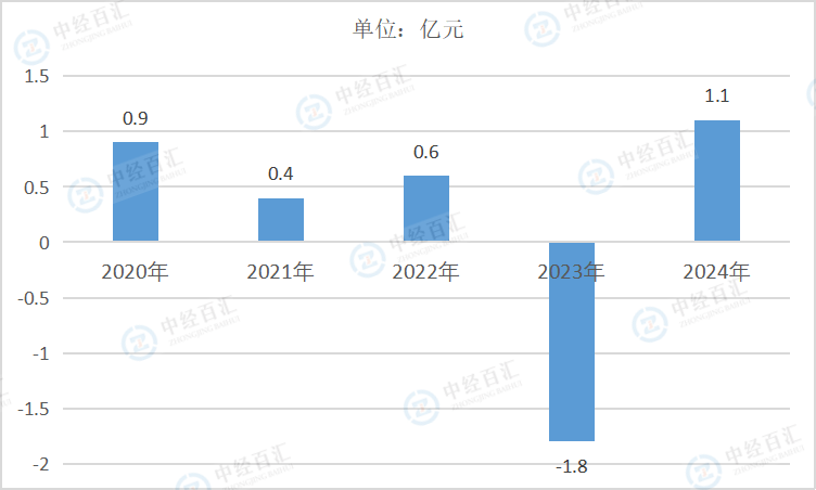 2020-2024年中国其他采矿业利润总额